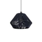 GLOBOSTAR® NUI 205-0071 Boho Κρεμαστό Φωτιστικό Οροφής με Ντουί 1 x E27 AC 220-240V IP20 - Μπλε - M36 x Π36 x Υ27cm - Image 2