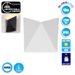 GLOBOSTAR® STEALTH 96503 Μοντέρνο Φωτιστικό Τοίχου - Απλίκα LED 10W 1200lm 60° AC 220-240V Αδιάβροχο IP65 Ψυχρό Λευκό 6000K - Bridgelux COB Chip & TÜV SÜD Driver - Λευκό Ματ - Μ17 x Π7.5 x Υ17cm - 5 Χρόνια Εγγύηση