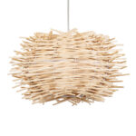 GLOBOSTAR® MINORCA 01730 Boho Κρεμαστό Φωτιστικό Οροφής με Ντουί 1 x E27 AC 220-240V IP20 - Μπεζ - Μ35 x Π35 x Y23cm - Image 2