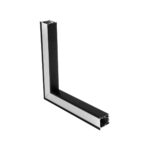 GLOBOSTAR® ALP-CORNER-SIDE90 RECESSA 61789 Χωνευτό Προφίλ Αλουμινίου Γωνία με Λευκό Γαλακτερό Πατητό Κάλυμμα για Ταινίες LED IP20 - Μαύρο Ματ - Μ30 x Π3.5 x Υ4cm - Image 2