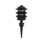 GloboStar® LANTERNA 203-0242 Μοντέρνο Καρφωτό Φωτιστικό Φαναράκι Μονόφωτο 1 x E27 IP44 Μαύρο & Διάφανο Πλαστικό - Μ16 x Π16 x Υ50cm - Image 2