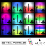 GloboStar® ALIEN-DIVA-BLACK-50-11 ALIEN Design DIVA Μοντέρνο Minimal Nordic Μεταλλικό Φωτιστικό Επιτραπέζιο - Πορτατίφ - Λαμπατέρ Μαύρο LED 10W 1500lm με Ασύρματο Χειριστήριο RF & Dimmer IP20 Πολύχρωμο RGBW Ψηφιακή με Τρεχούμενα Εφέ  Μ3 x Π1.6 x Υ50cm - Image 4