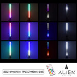 GloboStar® ALIEN-DIVA-BLACK-50-11 ALIEN Design DIVA Μοντέρνο Minimal Nordic Μεταλλικό Φωτιστικό Επιτραπέζιο - Πορτατίφ - Λαμπατέρ Μαύρο LED 10W 1500lm με Ασύρματο Χειριστήριο RF & Dimmer IP20 Πολύχρωμο RGBW Ψηφιακή με Τρεχούμενα Εφέ  Μ3 x Π1.6 x Υ50cm - Image 5