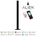 GloboStar® ALIEN-DIVA-BLACK-50-12 ALIEN Design DIVA Μοντέρνο Minimal Nordic Μεταλλικό Φωτιστικό Επιτραπέζιο - Πορτατίφ - Λαμπατέρ Μαύρο LED 10W 1500lm με Ασύρματο Χειριστήριο RF & Dimmer IP20 Πολύχρωμο RGBW + WW Smart Home Wi-Fi Μ3 x Π1.6 x Υ50cm - Image 5