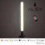 GloboStar® ALIEN-DIVA-BLACK-50-2 ALIEN Design DIVA Μοντέρνο Minimal Nordic Μεταλλικό Φωτιστικό Επιτραπέζιο - Πορτατίφ - Λαμπατέρ Μαύρο LED 8W 1040lm με Ασύρματο Χειριστήριο RF & Dimmer IP20 Φυσικό Λευκό 4500K Μ3 x Π1.6 x Υ50cm - Image 4