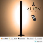 GloboStar® ALIEN-DIVA-BLACK-50-3 ALIEN Design DIVA Μοντέρνο Minimal Nordic Μεταλλικό Φωτιστικό Επιτραπέζιο - Πορτατίφ - Λαμπατέρ Μαύρο LED 8W 960lm με Ασύρματο Χειριστήριο RF & Dimmer IP20 Θερμό Λευκό 3000K Μ3 x Π1.6 x Υ50cm - Image 3