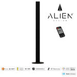 GloboStar® ALIEN-DIVA-BLACK-50-3 ALIEN Design DIVA Μοντέρνο Minimal Nordic Μεταλλικό Φωτιστικό Επιτραπέζιο - Πορτατίφ - Λαμπατέρ Μαύρο LED 8W 960lm με Ασύρματο Χειριστήριο RF & Dimmer IP20 Θερμό Λευκό 3000K Μ3 x Π1.6 x Υ50cm - Image 5