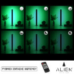 GloboStar® ALIEN-DIVA-BLACK-50-5 ALIEN Design DIVA Μοντέρνο Minimal Nordic Μεταλλικό Φωτιστικό Επιτραπέζιο - Πορτατίφ - Λαμπατέρ Μαύρο LED 8W 800lm με Ασύρματο Χειριστήριο RF & Dimmer IP20 Πράσινο Μ3 x Π1.6 x Υ50cm - Image 2