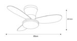 inLight AURORA Ανεμιστήρας Οροφής με LED 20W, DC Μοτέρ & Smart App - Μαύρο/Ξύλο (102001020) - Image 2