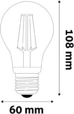 Avide LED White Filament Σφαιρική 4.5W E27 NW 4000K - Image 4