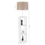 GLOBOSTAR® WOODO 204-0052 Μοντέρνο Επιδαπέδιο Φωτιστικό με Ντουί 1 x E27 AC 220-240V IP20 - Λευκό & Μπεζ - Μ38 x Π38 x Υ150cm - Image 2