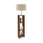 GLOBOSTAR® WOODO 204-0051 Μοντέρνο Επιδαπέδιο Φωτιστικό με Ντουί 1 x E27 AC 220-240V IP20 - Καφέ & Μπεζ - Μ38 x Π38 x Υ150cm - Image 2