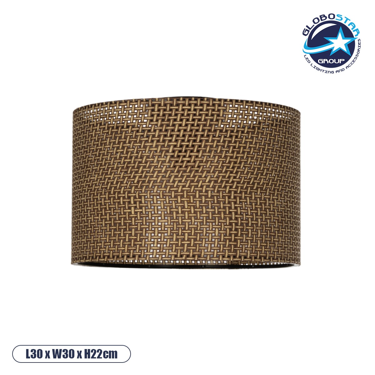 b05e68_203_0151_1 GLOBOSTAR® CILIO 203-0151 Μοντέρνο Φωτιστικό Οροφής με Ντουί 1 x E27 AC 220-240V IP20 - Καφέ - Μ30 x Π30 x Υ22cm - Image 1
