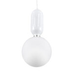 GLOBOSTAR® MAVERICK 00944 Μοντέρνο Κρεμαστό Φωτιστικό Οροφής με Ντουί 1 x E27 AC 220-240V IP20 - Λευκό - Μ15 x Π15 x Υ33cm - Image 5
