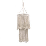 GLOBOSTAR® ZAMBIA 36208 Boho Κρεμαστό Φωτιστικό Οροφής με Ντουί 1 x E27 AC 220-240V IP20 - Μπεζ - Μ30 x Π30 x Υ60cm - Image 2