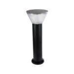 GLOBOSTAR® VEGGIE 90525 Φωτιστικό Κολωνάκι Κήπου LED 10W 500lm 120° με Ενσωματωμένο Φωτοβολταϊκό Panel 6V 2W & Επαναφορτιζόμενη Μπαταρία Li-ion 3.2V 1800mAh με Αισθητήρα Ημέρας-Νύχτας Αδιάβροχο IP65 Ψυχρό Λευκό 6000K - Sanan SMD Chip - Μαύρο- Μ23 x Π23 x Υ60cm - 2 Χρόνια Εγγύηση - Image 2