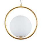 GLOBOSTAR® MADRID 00932 Μοντέρνο Κρεμαστό Φωτιστικό Οροφής με Ντουί 1 x E27 AC 220-240V IP20 - Χρυσό & Λευκό - Μ30 x Π20 x Υ30cm - Image 2