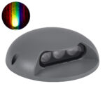 GLOBOSTAR® STEPLUNA 90624 Φωτιστικό Σκαλοπατιού / Διαδρόμου LED 6W 510lm 10° DC 24V Αδιάβροχο IP65 Πολύχρωμο RGB Dimmable DMX512 - Bridgelux SMD Chip - Γκρι Ανθρακί - Μ12 x Π12 x Υ3cm - 3 Χρόνια Εγγύηση - Image 2