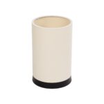GLOBOSTAR® CYLINDER 203-0183 Μοντέρνο Επιτραπέζιο Φωτιστικό Πορτατίφ με Ντουί 1 x E27 AC 220-240V IP20 - Μαύρο & Μπεζ - Μ14 x Π14 x Υ22cm - Image 2