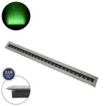 GloboStar® UNDERGROUND-REMVI 90194-G Χωνευτό Φωτιστικό Wall Washer Δαπέδου LED 18W 1440lm 10° DC 24V Αδιάβροχο IP68 L100 x W9 x H7.2cm Πράσινο - Ανοξείδωτο Ατσάλι - 3 Years Warranty - Image 2