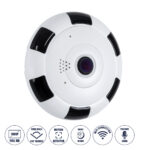 GloboStar® 86027 Επιτοίχια IP Camera 1080P WiFi 360° Μοιρών - Νυχτερινή Όραση με LED IR - Διπλή Κατέυθυνση Ομιλίας - Ανιχνευτή Κίνησης - Νυχτερινή Λήψη - Λευκό Μαύρο - Image 2