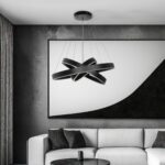 kelvo® VENOM KLV-101-0199-V2 Κρεμαστό Φωτιστικό Οροφής LED 120W 12000lm 120° AC 220-240V IP20 Ρυθμιζόμενο Λευκό CCT με Χειριστήριο από 2700K έως 6000K Dimmable - Lumileds SMD Chip - Μαύρο Ματ - Μ80 x Π80 x Υ80cm - 3 Χρόνια Εγγύηση - Image 2