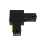 GLOBOSTAR® EUROTRACK-1PH 60905 Μονοφασικός Σύνδεσμος Γ Ράγας 2 Καλωδίων 1L+1N για Σύστημα Ράγας Eurotrack-1PH AC 220-240V IP20 - Μαύρο Ματ - Μ6.5 x Π6.5 x Υ1.6cm - Image 2