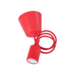 GLOBOSTAR® CABLITO 61551 Μοντέρνο Κρεμαστό Φωτιστικό Οροφής με Ντουί 1 x E27 AC 220-240V IP20 - Κόκκινο - Μ4 x Π4 x Υ110cm - Image 5