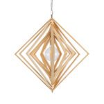 GLOBOSTAR® OCTAVE 01431 Μοντέρνο Κρεμαστό Φωτιστικό Οροφής με Ντουί 1 x E27 AC 220-240V IP20 - Μπεζ - Μ64 x Π64 x Y66cm - Image 2