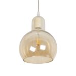 GLOBOSTAR® LUCREZIA 999-0143 Μοντέρνο Κρεμαστό Φωτιστικό Οροφής με Ντουί 1 x E27 AC 220-240V IP20 - Μελί - Μ18 x Π18 x Υ24cm