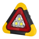 GLOBOSTAR® HELPLAMP 79081 Προβολέας Φακός Τρίγωνο Ασφαλείας LED 35W 3500lm 120° DC 5V με Φωτοβολταϊκό Panel 5V 0.3W & Επαναφορτιζόμενη Μπαταρία Li-ion 3.2V 2000mAh Αδιάβροχο IP54 Ψυχρό Λευκό 6000K - Sanan COB Chip - Κόκκινο & Κίτρινο - Μ27 x Π5 x Υ24cm - 2 Χρόνια Εγγύηση - Image 2