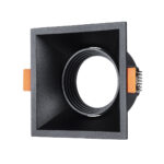 GLOBOSTAR® ALPHA 77833 Χωνευτή Κινούμενη Βάση για Σποτ MR16 με Ντουί GU10/GU5.3 IP20 - Μαύρο Ματ - Μ9 x Π9 x Υ4.5cm / Q8.3cm - Image 2
