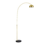 GLOBOSTAR® PRAGUE 00991 Μοντέρνο Επιδαπέδιο Φωτιστικό με Ντουί 1 x E27 AC 220-240V IP20 - Χρυσό & Μαύρο - Μ90 x Π29.5 x Υ180cm - Image 2