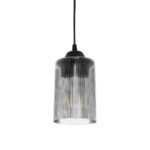 GLOBOSTAR® TORUS 203-0063 Μοντέρνο Κρεμαστό Φωτιστικό Οροφής με Ντουί 1 x E27 AC 220-240V IP20 - Μαύρο & Μαύρο Φιμέ - Μ10.5 x Π10.5 x Υ18.5cm - Image 2