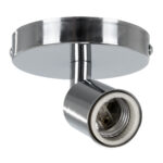 GLOBOSTAR® SARA 00844 Μοντέρνο Φωτιστικό Οροφής με Ντουί 1 x E27 AC 220-240V IP20 - Ασημί - Μ10 x Π10 x Υ10.3cm - Image 2