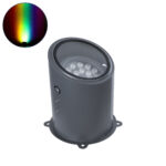 GloboStar® FLOOD-MILO 90739 Κινούμενος Προβολέας - Σποτ Φωτισμού Wall Washer για Φωτισμό Κτιρίων LED 24W 2040lm 10° DC 24V Αδιάβροχο IP67 Φ22 x Υ30cm RGBW DMX512 - Γκρι Ανθρακί - 3 Χρόνια Εγγύηση - Image 2