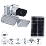 GloboStar® 86044 Αυτόνομος Ηλιακός Προβολέας LED SMD 24W 1200lm με IP Camera 1080P 2MP WiFi 150° Μοιρών - Ενσωματωμένη Μπαταρία 3200mAh - Φωτοβολταϊκό Πάνελ - Αισθητήρα Ημέρας-Νύχτας & Ρύθμιση Χρόνου Ανάμματος - Αδιάβροχος IP66 Ψυχρό Λευκό 6000K - Ασημί - Image 2