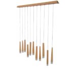 GLOBOSTAR® CALISTA 10001254 Μοντέρνο Κρεμαστό Φωτιστικό Οροφής με Ντουί 11 x G4 AC 220-240V IP20 - Μπεζ - Μ120 x Π8 x Υ33cm - Image 2