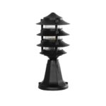 GloboStar® LANTERNA 203-0243 Μοντέρνο Επιδαπέδιο Φωτιστικό Φαναράκι Μονόφωτο 1 x E27 IP44 Μαύρο & Διάφανο Πλαστικό - Μ16 x Π16 x Υ35cm - Image 2