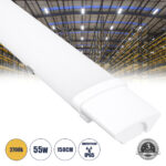 GloboStar® 60169 LED Γραμμικό Βιομηχανικό Φωτιστικό Tri-Proof 150cm 55W 6006lm 120° AC 220-240V Αδιάβροχο IP65 Μ150 x Π6 x Υ4cm Θερμό Λευκό 2700K - 3 Χρόνια Εγγύηση - Image 2