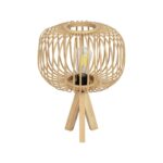 GLOBOSTAR® CHORD 01990 Boho Επιτραπέζιο Φωτιστικό Πορτατίφ με Ντουί 1 x E27 AC 220-240V IP20 - Μπεζ - Μ31 x Π31 x Υ43cm