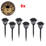 GloboStar® 85702 ΣΕΤ 6 Τεμαχίων Αυτόνομα Ηλιακά Φωτιστικά LED SMD 1W 100lm με Ενσωματωμένη Μπαταρία 600mAh - Φωτοβολταϊκό Πάνελ με Αισθητήρα Ημέρας-Νύχτας Αδιάβροχο IP65 Φανάρι Κήπου Τετράγωνο Θερμό Λευκό 3000K - Image 2