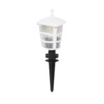 GloboStar® ZARDIN 203-0241 Vintage Καρφωτό Φωτιστικό Φαναράκι Μονόφωτο 1 x E27 IP44 Λευκό & Διάφανο Πλαστικό - Μ17 x Π17 x Υ50cm - Image 2
