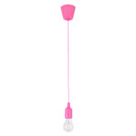 GLOBOSTAR® CABLITO 61553 Μοντέρνο Κρεμαστό Φωτιστικό Οροφής με Ντουί 1 x E27 AC 220-240V IP20 - Ροζ - Μ4 x Π4 x Υ110cm - Image 2