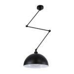 GLOBOSTAR® LOTUS 00939 Μοντέρνο Φωτιστικό Οροφής με Ντουί 1 x E27 AC 220-240V IP20 - Μαύρο - Μ30 x Π30 x Υ21cm - Image 2
