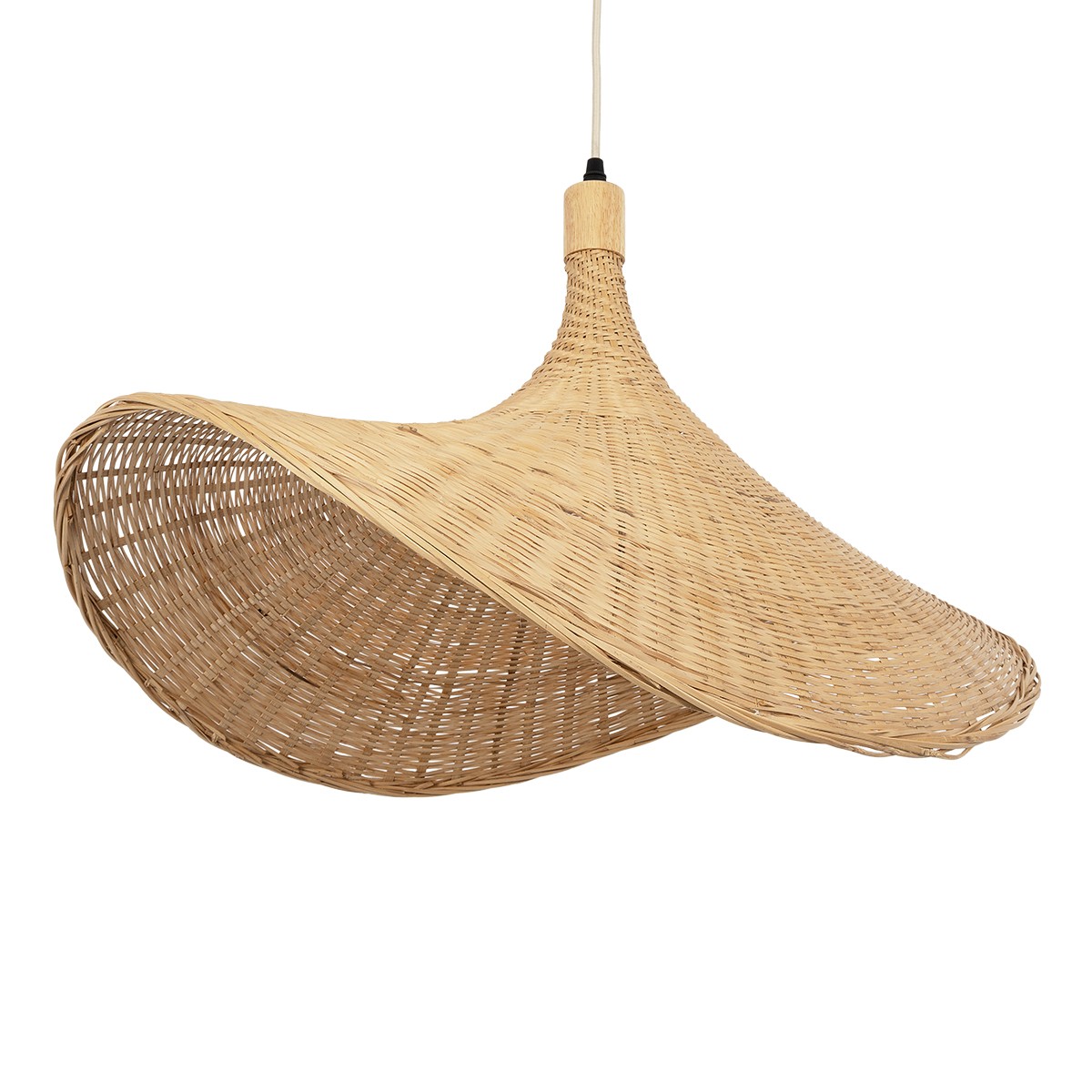 c66529_01721_1 GLOBOSTAR® CUBA 01721 Boho Κρεμαστό Φωτιστικό Οροφής με Ντουί 1 x E27 AC 220-240V IP20 - Μπεζ - Μ64 x Π48 x Υ41cm - Image 1