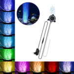 GLOBOSTAR® AQUARIUS 79682 Φωτιστικό Ενυδρείου με Οξυγονωτή LED 7.2W 360lm 180° AC 220-240V Αδιάβροχο IP68 Πολύχρωμο RGB - Sanan SMD Chip - Μαύρο - Μ5.5 x Π5.5 x Υ2.1cm - 2 Χρόνια Εγγύηση - Image 2