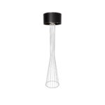 GLOBOSTAR® NOVA 201-0038 Μοντέρνο Επιδαπέδιο Φωτιστικό με Ντουί 1 x E27 AC 220-240V IP20 - Λευκό & Μαύρο - Μ36 x Π36 x Υ148cm - Image 2