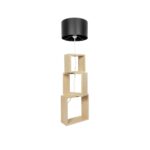 GLOBOSTAR® LUMO 201-0070 Μοντέρνο Επιδαπέδιο Φωτιστικό με Ντουί 1 x E27 AC 220-240V IP20 - Μπεζ & Μαύρο - Μ37 x Π36 x Υ136cm - Image 2