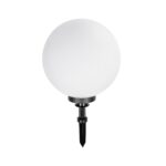 GLOBOSTAR® AGROS 61709 Φωτιστικό Κήπου / Καρφωτό με Ντουί 1 x E27 AC 220-240V Αδιάβροχο IP65 - Λευκό & Μάυρο - Μ40 x Π40 x Υ74cm - Image 2